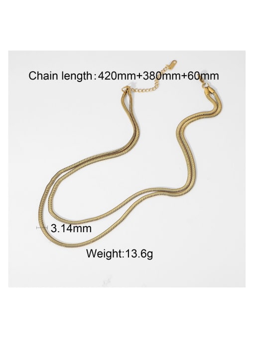 JDN20167 Stainless steel Serpentine Vintage Multi Strand Necklace