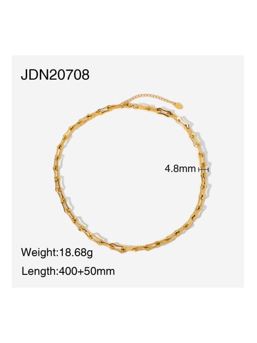 JDN20708 Stainless steel Geometric Hip Hop Cuban Necklace