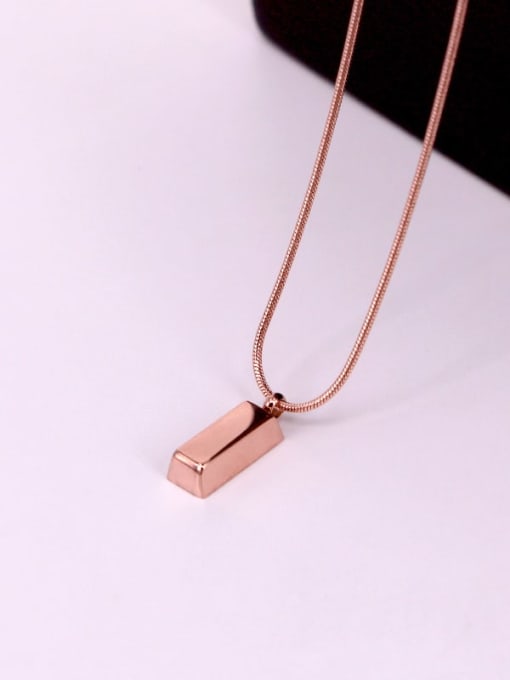 K.Love Titanium rectangle  Minimalist Necklace 4
