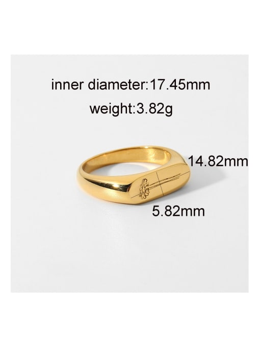 JDR201407 Stainless steel Geometric Trend Band Ring