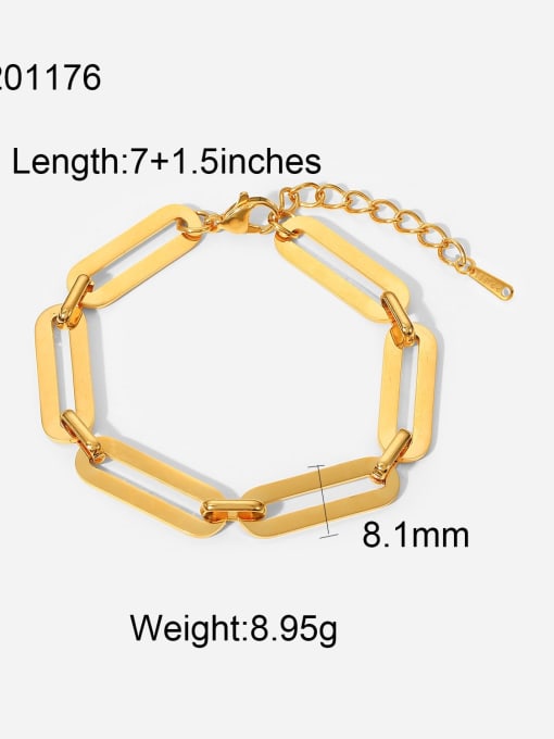 JDB201176 Stainless steel Geometric Vintage Link Bracelet