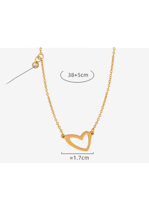 MAKA Titanium Steel Heart Minimalist Necklace 2