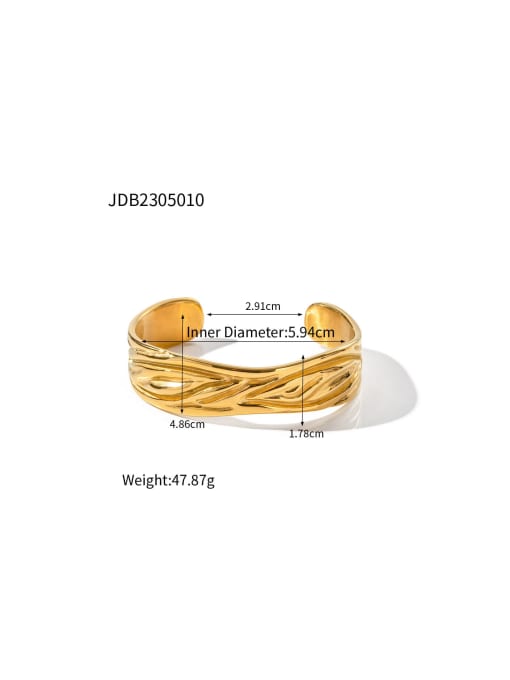 J&D Stainless steel Geometric Trend Cuff Bangle 2