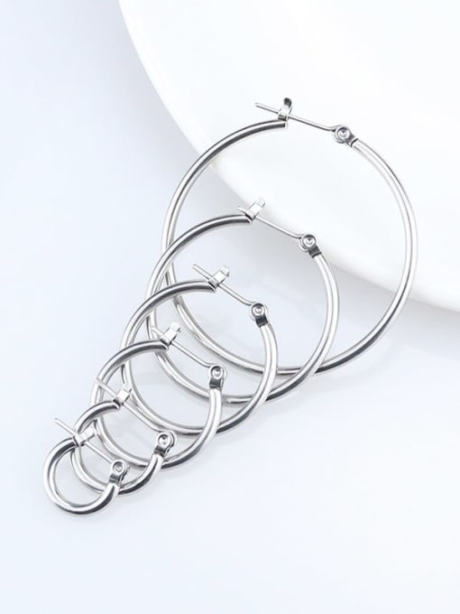 BELII Stainless steel Geometric Minimalist Hoop Earring 1