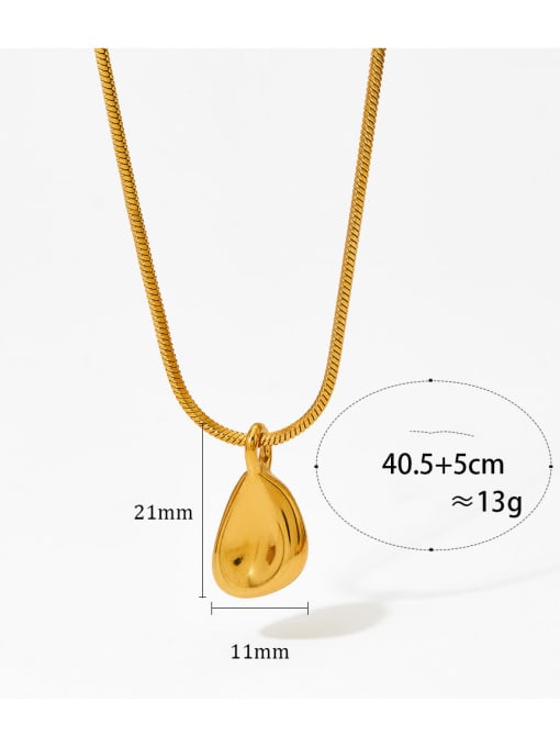 Clioro Stainless steel Water Drop Trend Necklace 2