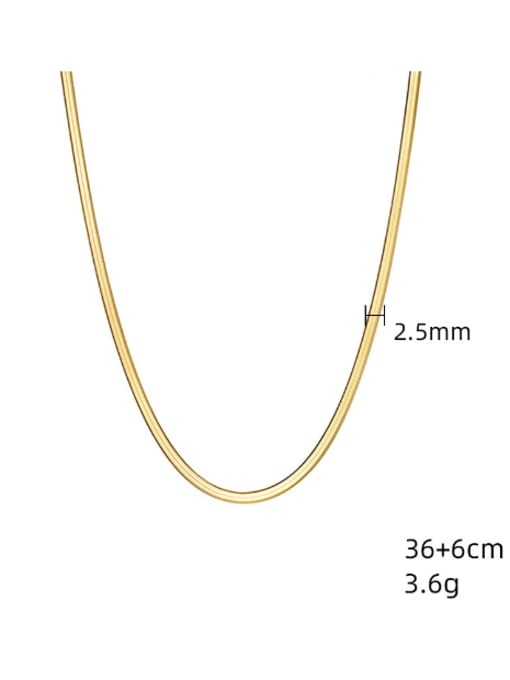 SN22020901-2.5mm（36+6） Snake bone chain gold cold wind personality clavicle titanium steel necklace
