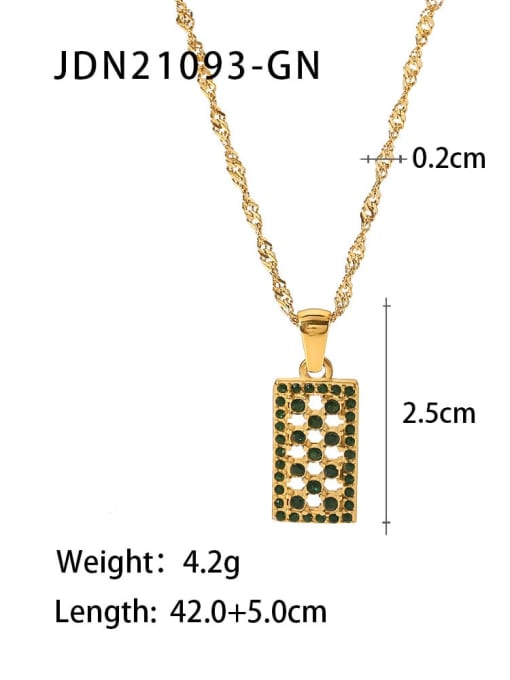 JDN21093 GN Stainless steel Cubic Zirconia Geometric Dainty Necklace