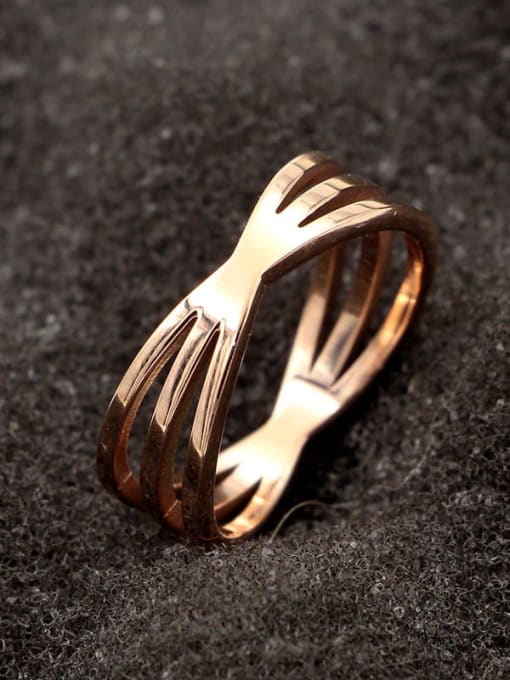K.Love Titanium Geometric Dainty Stackable Ring 1
