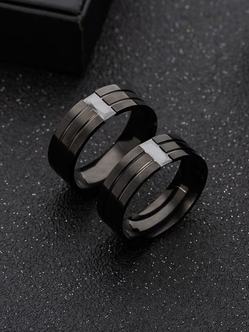 SM-Men's Jewelry Stainless steel Cubic Zirconia Geometric Minimalist Men's Ring 1