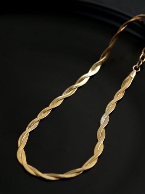 K.Love Titanium Steel Snake Bone Chain Minimalist Necklace 4
