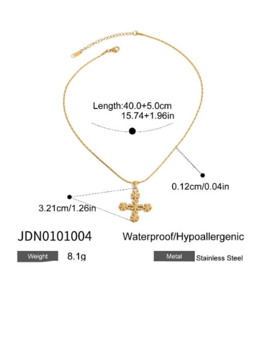 JDN0101004 Stainless steel Cross Minimalist Regligious Necklace