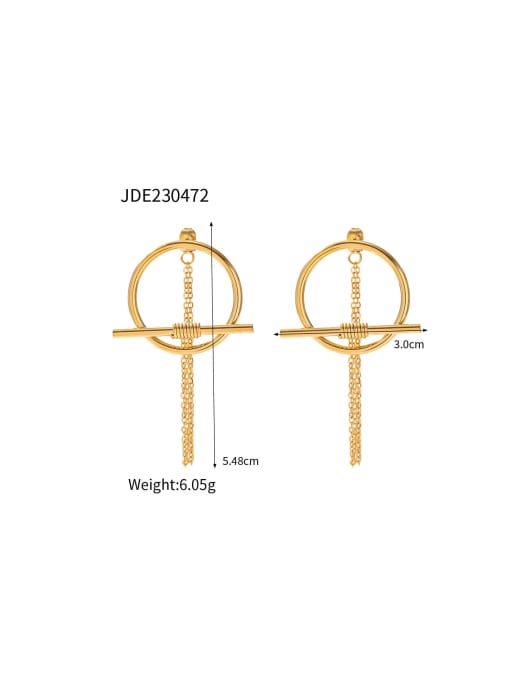 J&D Stainless steel Tassel Trend Stud Earring 2