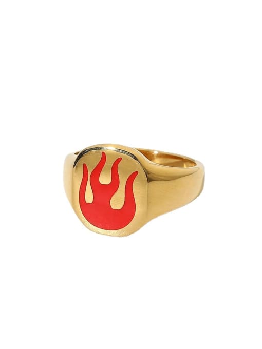 J&D Stainless steel Flame Trend Band Ring