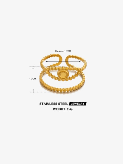 J$L  Steel Jewelry Stainless steel Geometric Hip Hop Stackable Ring 1