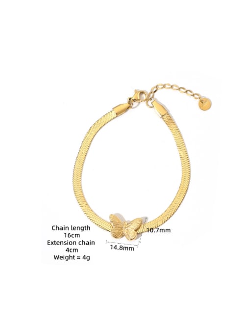 Clioro Stainless steel Minimalist Butterfly  Earring Bracelet and Necklace Set 2