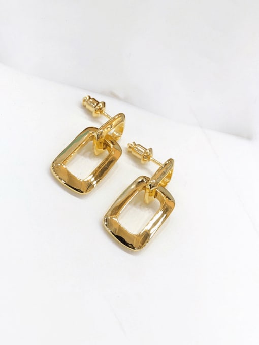 Clioro Brass Geometric Vintage Drop Earring 2