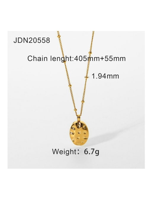 JDN20558 Stainless steel Oval Trend Necklace