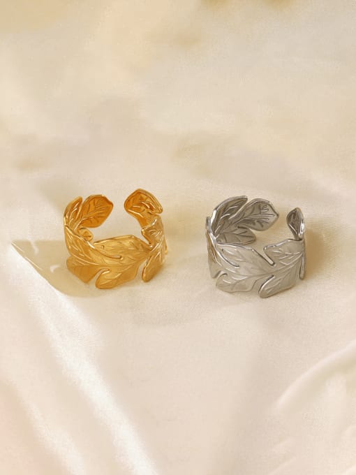 J$L  Steel Jewelry Stainless steel Flower Vintage Band Ring 0