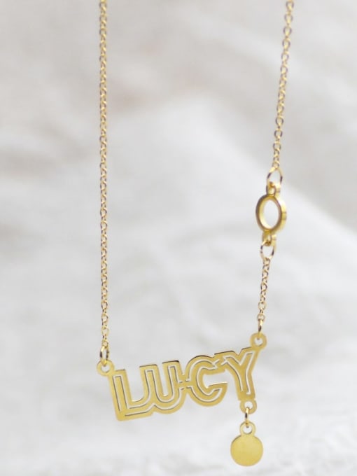 YAYACH Lucy letter fashion exquisite pendant titanium steel necklace 0