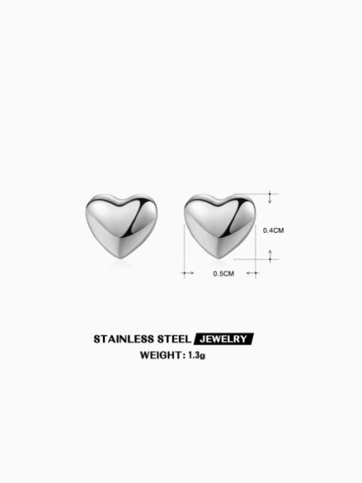Steel Heart Earrings Titanium Steel Heart Minimalist Stud Earring