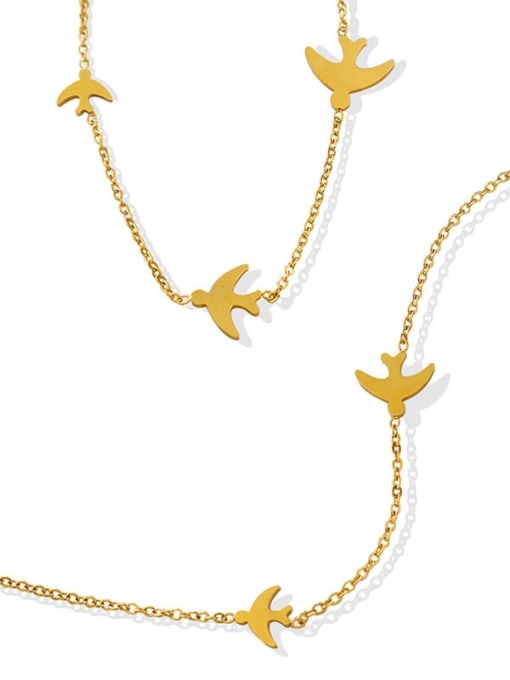 MAKA Titanium Steel Bird Minimalist Necklace