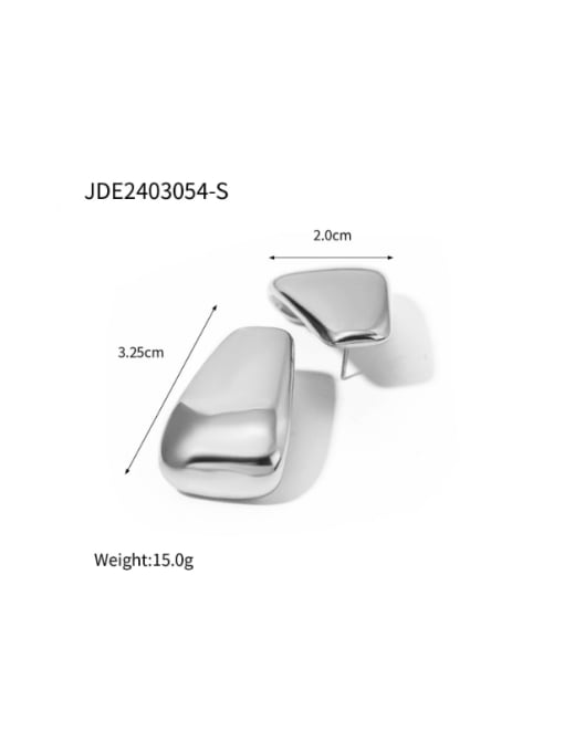 JDE2403054 Steel Stainless steel Geometric Hip Hop Stud Earring