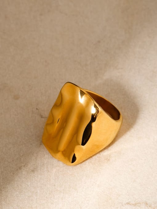 J&D Stainless steel Geometric Minimalist Band Ring 0