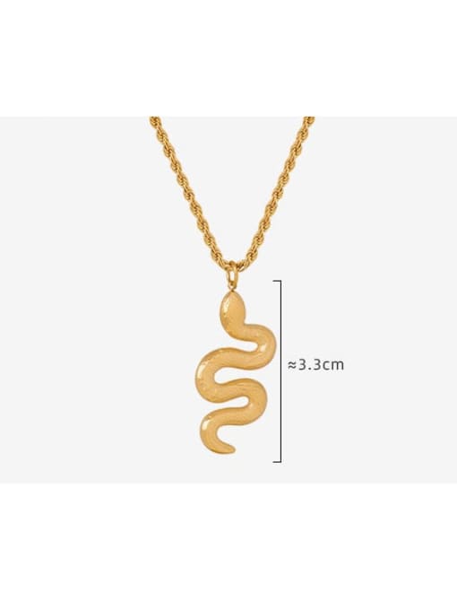 MAKA Titanium Steel Snake Trend Necklace 3