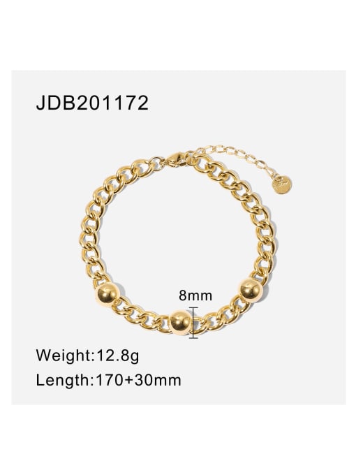 J&D Stainless steel Geometric Trend Link Bracelet 3