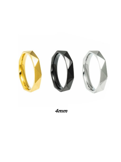 SM-Men's Jewelry Titanium Steel Geometric Minimalist Band Ring 0