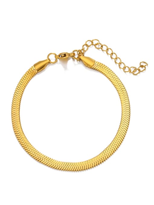 J$L  Steel Jewelry Stainless steel Snake Bone Chain Minimalist Link Bracelet 0
