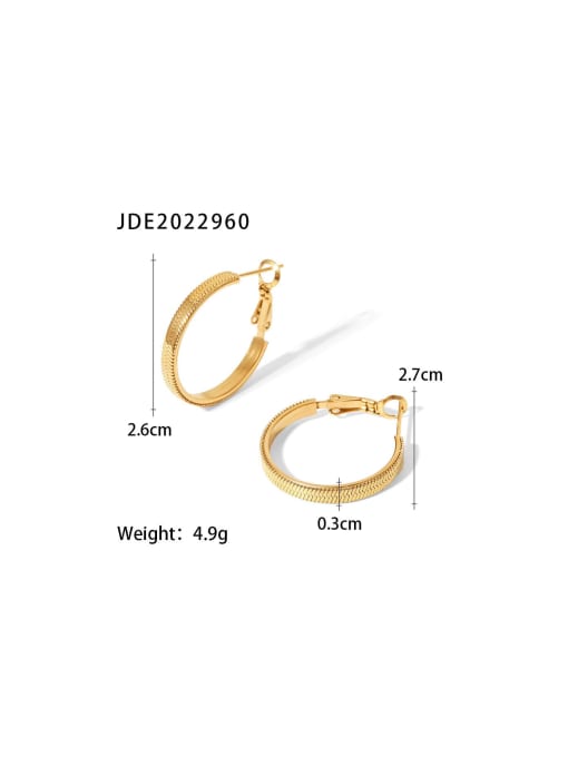 J&D Stainless steel Geometric Trend Hoop Earring 1