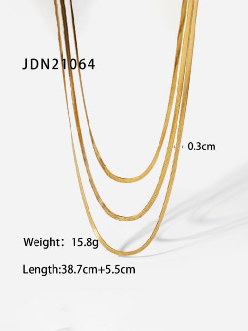 J&D Stainless steel Geometric Vintage Multi Strand Necklace 3