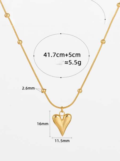 Clioro Stainless steel Heart Minimalist Necklace 3