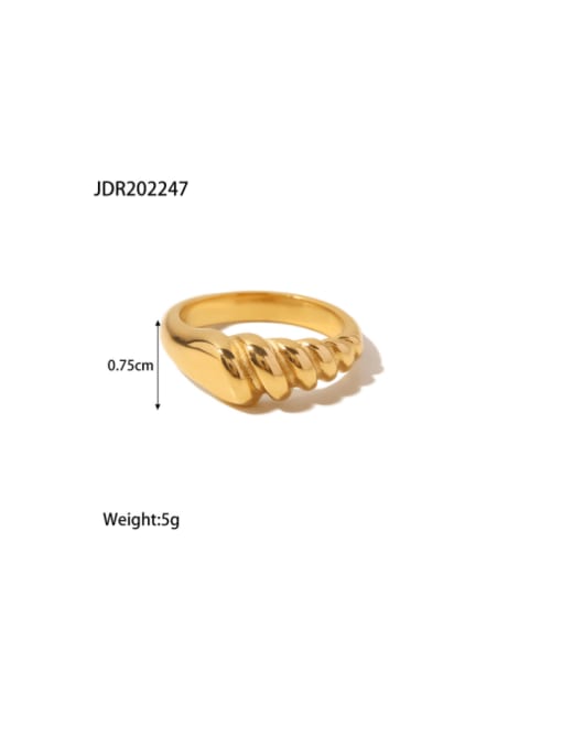 JDR202247 Stainless steel Geometric Minimalist Band Ring