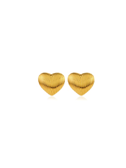 J$L  Steel Jewelry Stainless steel Heart Trend Stud Earring 0