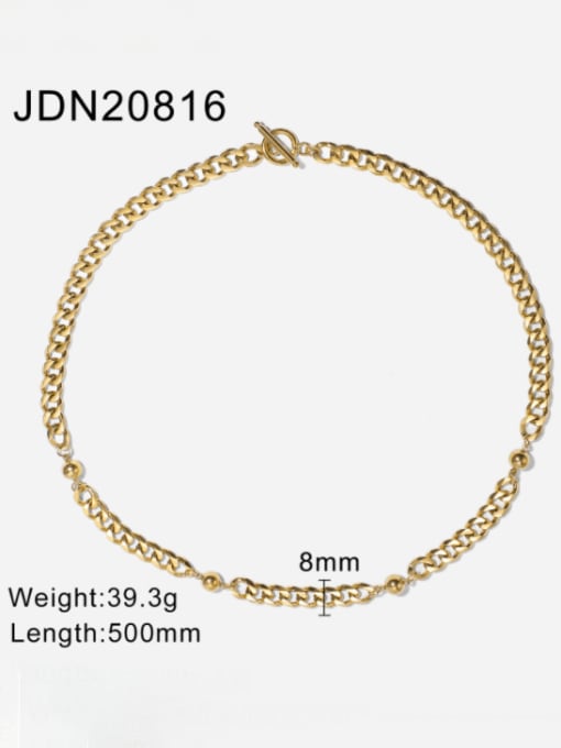 J&D Stainless steel Geometric Vintage Hollow Chain Necklace 4