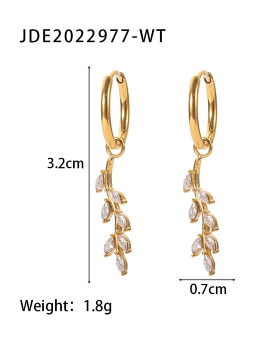 JDE2022977 WT Trend Tree Titanium Steel Cubic Zirconia Bangle Earring and Necklace Set