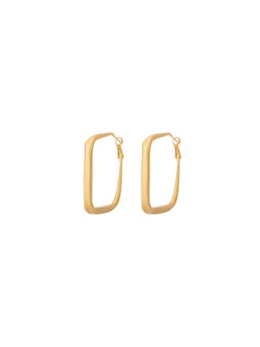 Clioro Brass Geometric Trend Hoop Earring 0