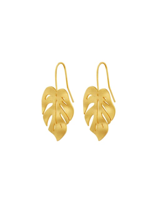 MAKA Brass Leaf Trend Earring 0
