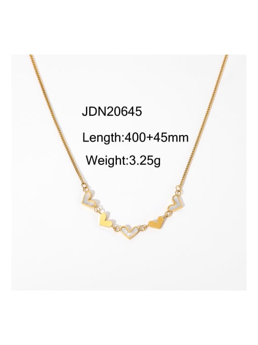 J&D Stainless steel Shell Heart Trend Necklace 3