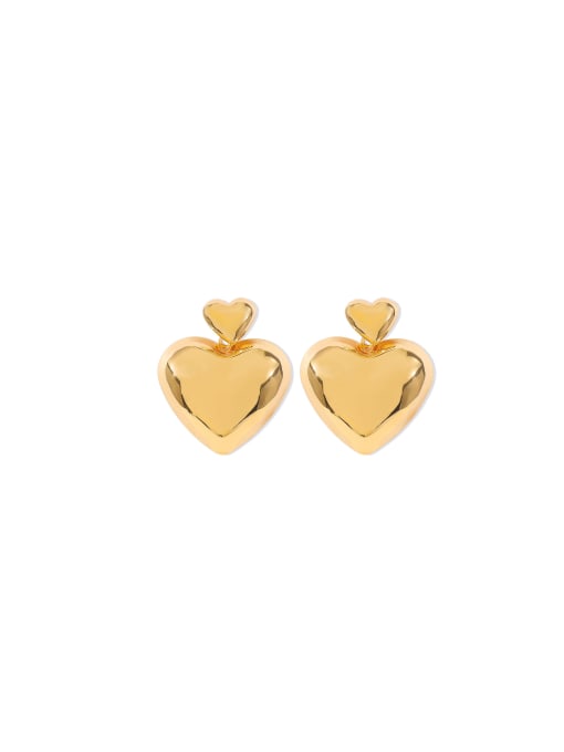 MeiDi-Jewelry Alloy Heart Trend Stud Earring 0