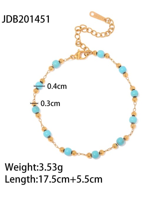 JDB201451 Stainless steel Turquoise Geometric Dainty Bracelet