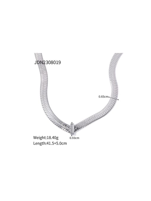JDN2308019 Stainless steel Cubic Zirconia Heart Trend Link Necklace