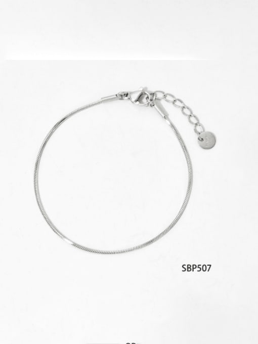 Steel SBP507 Bracelet Stainless steel Snake Bone Chain Minimalist Necklace