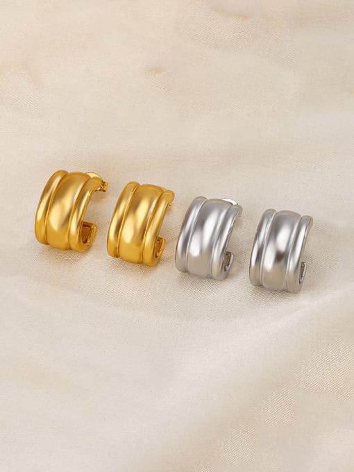 J$L  Steel Jewelry Stainless steel Geometric Trend Stud Earring 0