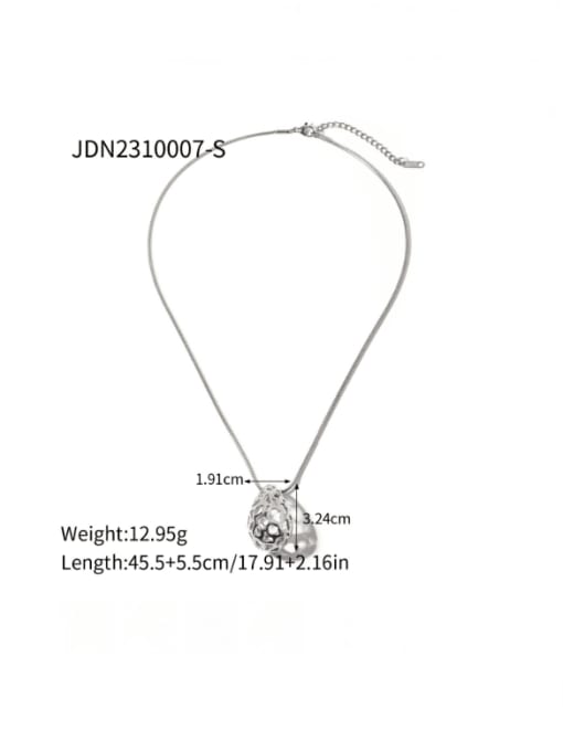 JDN2310007 S Stainless steel Hollow  Water Drop Hip Hop Necklace