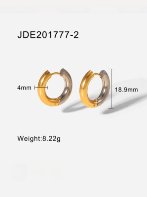 J&D Stainless steel Round Vintage Huggie Earring 2