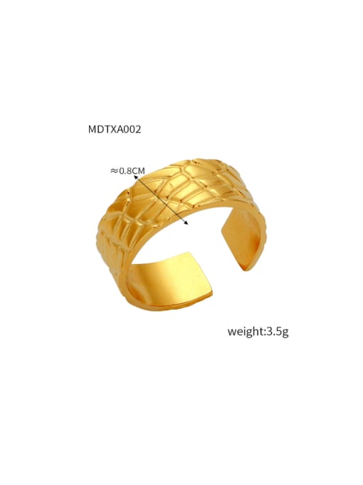 MDTXA002 Titanium Steel Geometric Hip Hop Band Ring