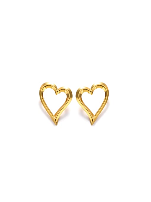 J$L  Steel Jewelry Stainless steel Heart Trend Stud Earring 0